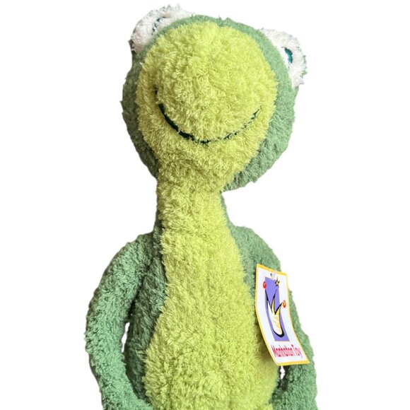 Rare! NWOT Vtg 2001 MANHATTAN TOY Stuffed Frog Toad Plush "Lolligags" 21" long - Picture 6 of 10